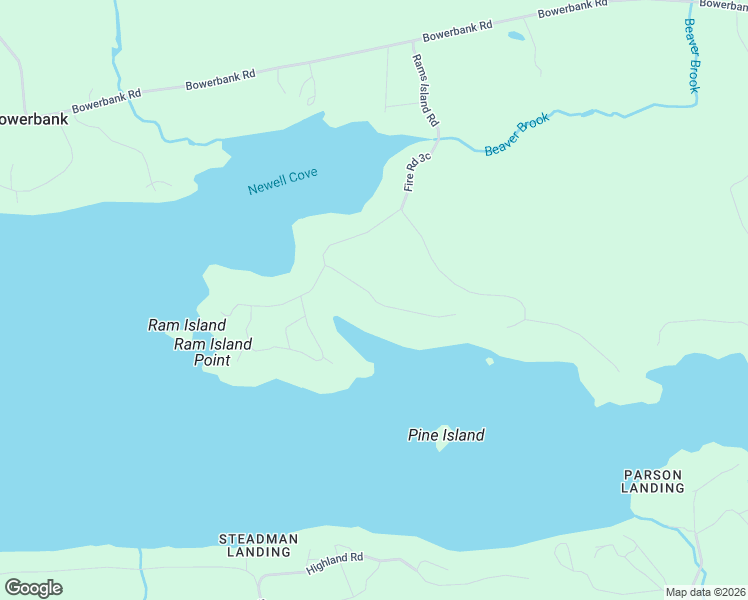 map of restaurants, bars, coffee shops, grocery stores, and more near 17 Flag Cove Road in Bowerbank