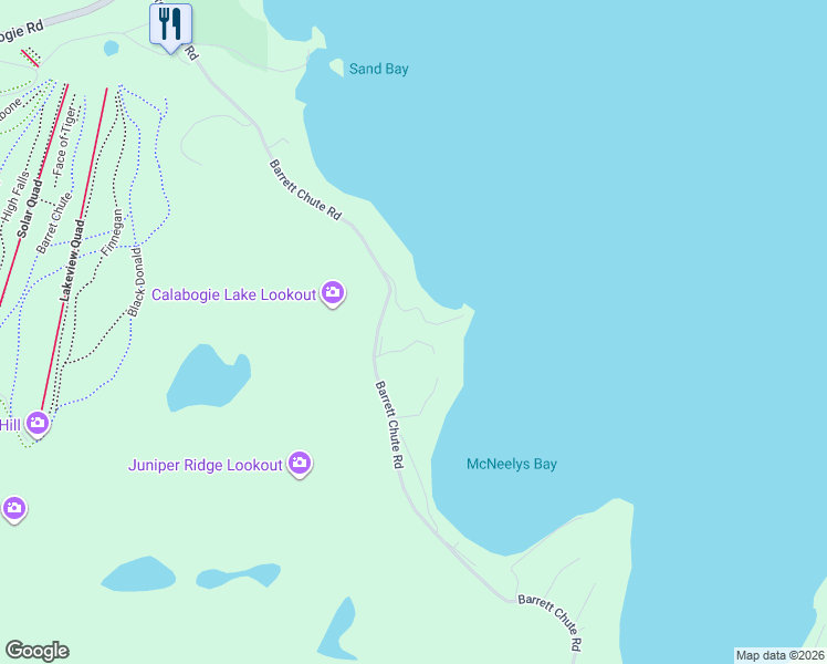 map of restaurants, bars, coffee shops, grocery stores, and more near 541 Morglan Lane in Calabogie