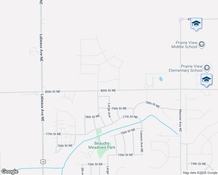 map of restaurants, bars, coffee shops, grocery stores, and more near 11464 80th Street Northeast in Otsego