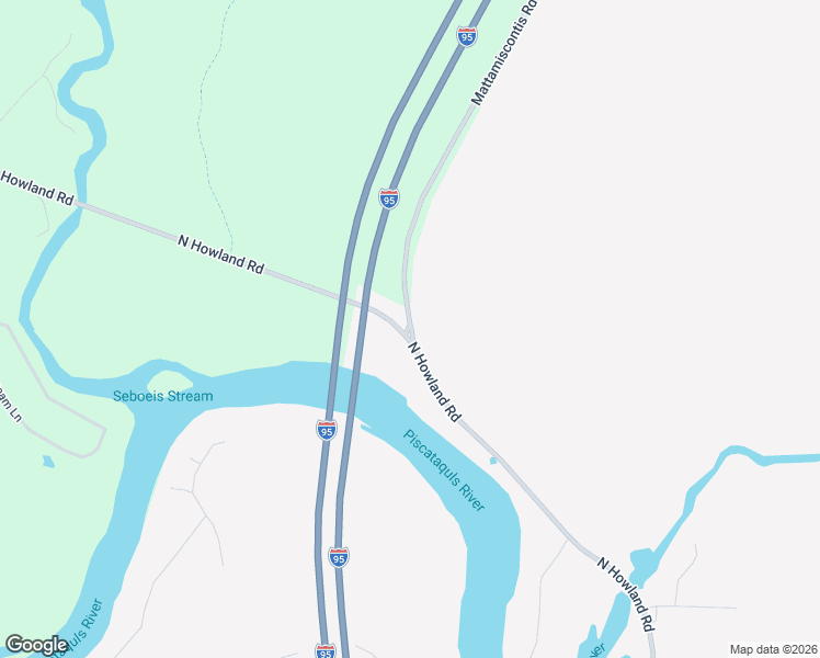 map of restaurants, bars, coffee shops, grocery stores, and more near Mattamiscontis Road in Penobscot County