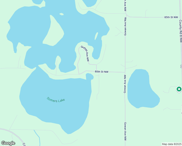 map of restaurants, bars, coffee shops, grocery stores, and more near 7955 Greer Avenue Northwest in Maple Lake
