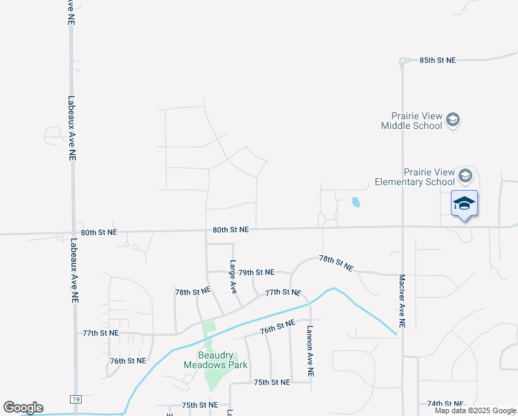 map of restaurants, bars, coffee shops, grocery stores, and more near 11576 80th Street Northeast in Otsego