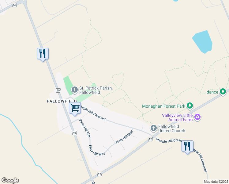 map of restaurants, bars, coffee shops, grocery stores, and more near 4803 Fallowfield Road in Ottawa