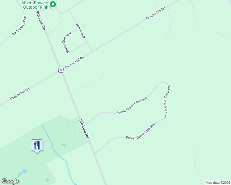 map of restaurants, bars, coffee shops, grocery stores, and more near 1929 8th Line Road in Ottawa