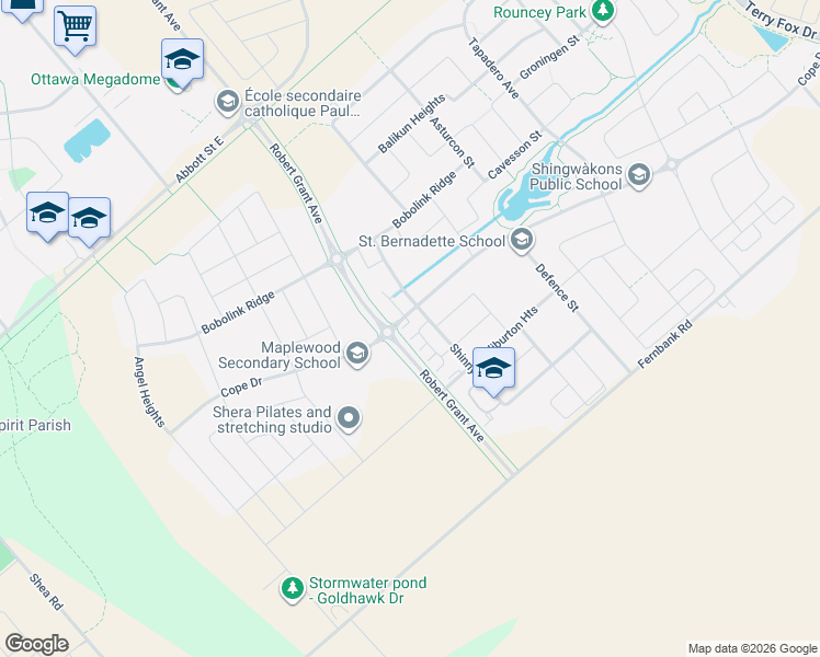 map of restaurants, bars, coffee shops, grocery stores, and more near 53 Wicket Private in Priv