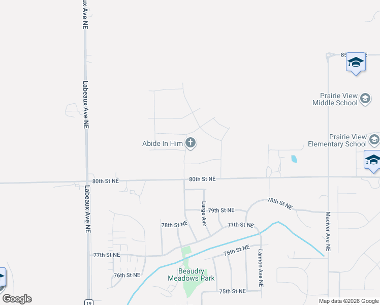 map of restaurants, bars, coffee shops, grocery stores, and more near 11364 80th Street Northeast in Otsego