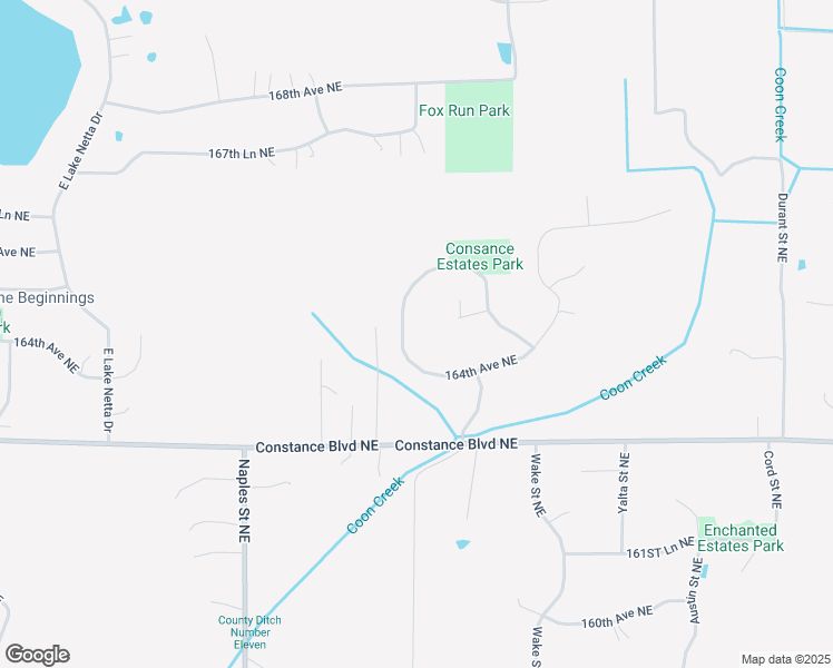 map of restaurants, bars, coffee shops, grocery stores, and more near 16439 Tippecanoe Street Northeast in Ham Lake