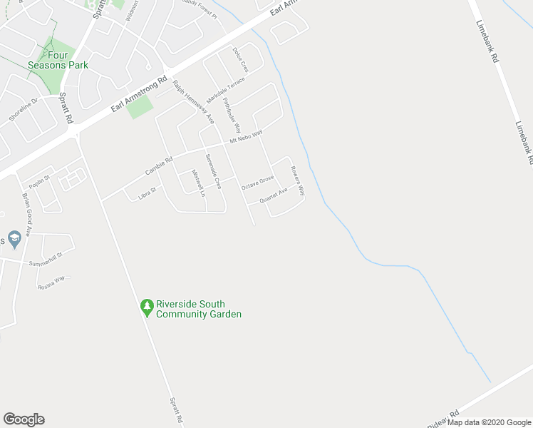 map of restaurants, bars, coffee shops, grocery stores, and more near 616 Rowers Way in Ottawa
