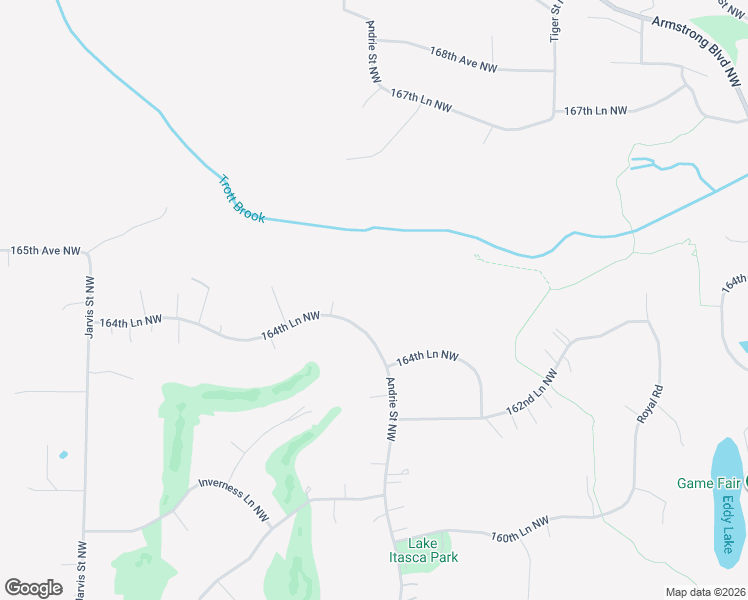 map of restaurants, bars, coffee shops, grocery stores, and more near 9195 164th Lane Northwest in Ramsey