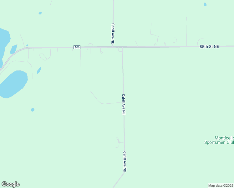 map of restaurants, bars, coffee shops, grocery stores, and more near 8207 Cahill Avenue Northeast in Monticello