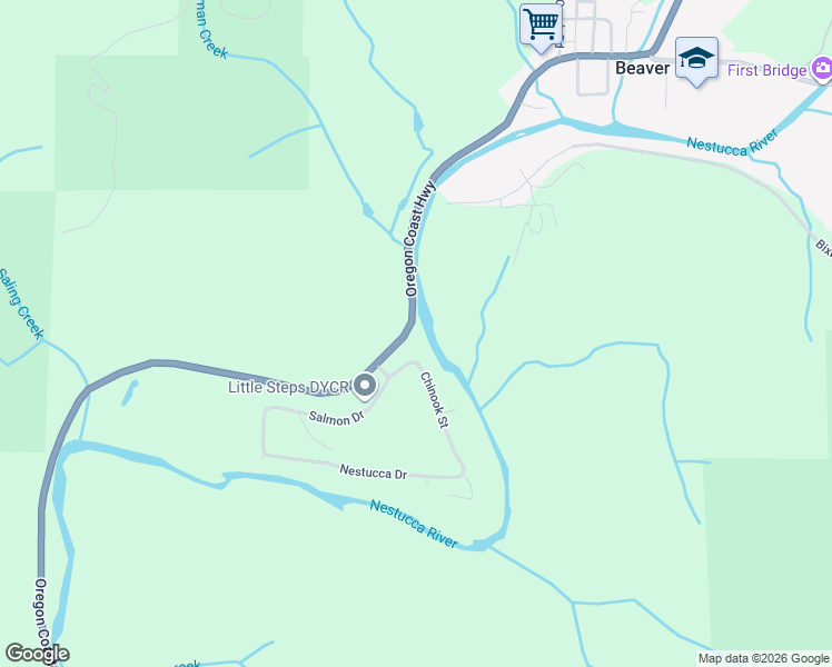 map of restaurants, bars, coffee shops, grocery stores, and more near 25535 Chinook Street in Cloverdale