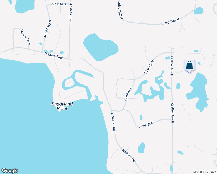 map of restaurants, bars, coffee shops, grocery stores, and more near 9396 North Shore Trail in Forest Lake