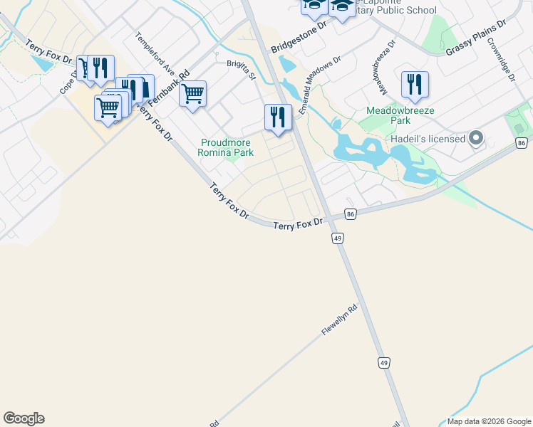 map of restaurants, bars, coffee shops, grocery stores, and more near 352 Monticello Avenue in Ottawa