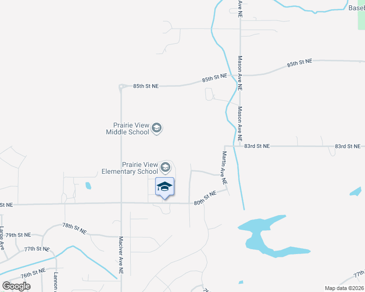 map of restaurants, bars, coffee shops, grocery stores, and more near 8056 Marlowe Avenue Northeast in Otsego