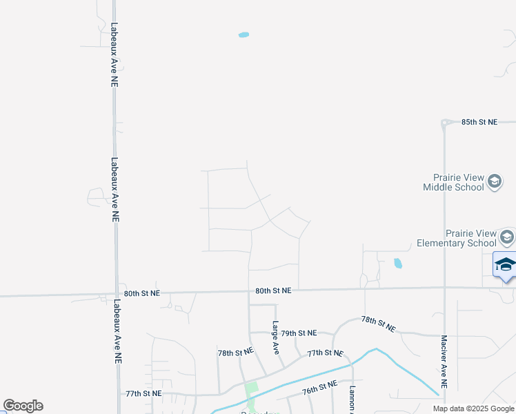 map of restaurants, bars, coffee shops, grocery stores, and more near 11436 80th Street Northeast in Otsego