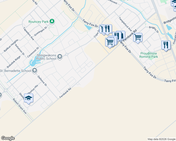 map of restaurants, bars, coffee shops, grocery stores, and more near 718 Lapland Private in Priv