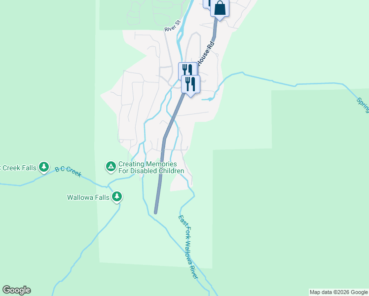 map of restaurants, bars, coffee shops, grocery stores, and more near 84722 Talmena Road in Joseph