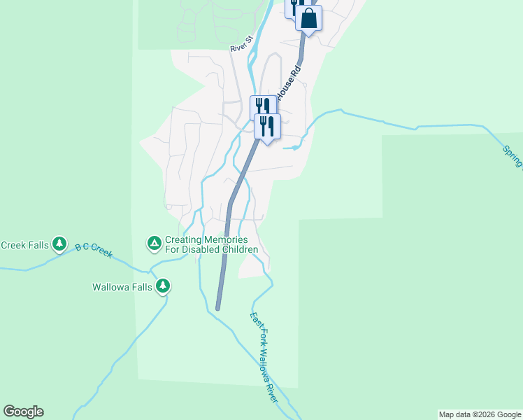 map of restaurants, bars, coffee shops, grocery stores, and more near 84722 Talmena Road in Joseph
