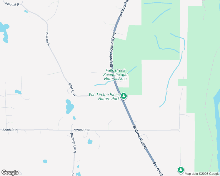 map of restaurants, bars, coffee shops, grocery stores, and more near 16090 Pilar Road North in Scandia