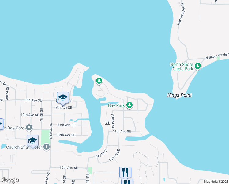 map of restaurants, bars, coffee shops, grocery stores, and more near 1467 8th Avenue Southeast in Forest Lake
