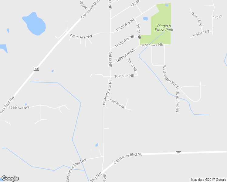 map of restaurants, bars, coffee shops, grocery stores, and more near 137 166th Avenue Northeast in Ham Lake
