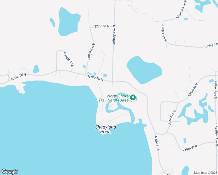 map of restaurants, bars, coffee shops, grocery stores, and more near 22250 Jeffrey Avenue North in Forest Lake