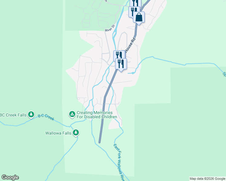 map of restaurants, bars, coffee shops, grocery stores, and more near 84753 Talmena Road in Joseph