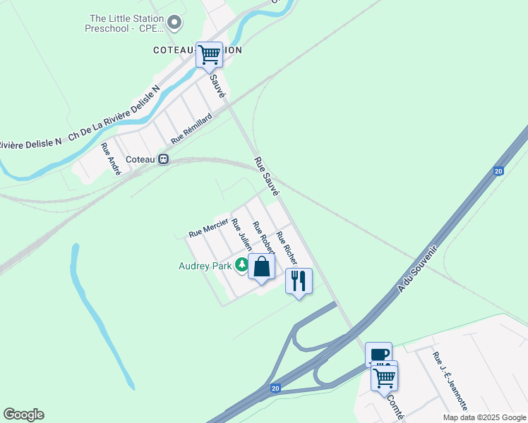 map of restaurants, bars, coffee shops, grocery stores, and more near 112 Rue Richer in Les Coteaux