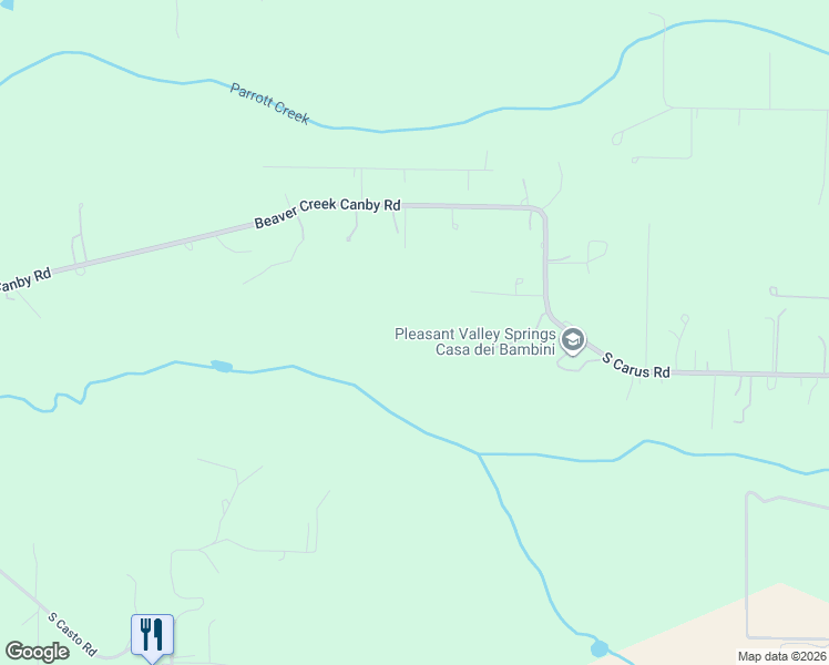 map of restaurants, bars, coffee shops, grocery stores, and more near 13484 South Carus Road in Oregon City