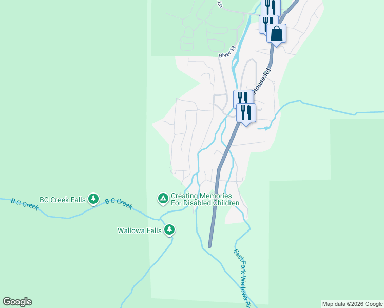 map of restaurants, bars, coffee shops, grocery stores, and more near 60129 Pollock Road in Joseph