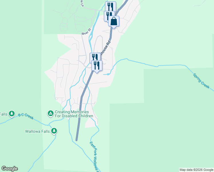 map of restaurants, bars, coffee shops, grocery stores, and more near 64730 Meadow Lane in Joseph