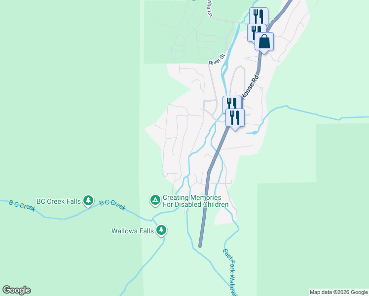 map of restaurants, bars, coffee shops, grocery stores, and more near 60129 Pollock Road in Joseph