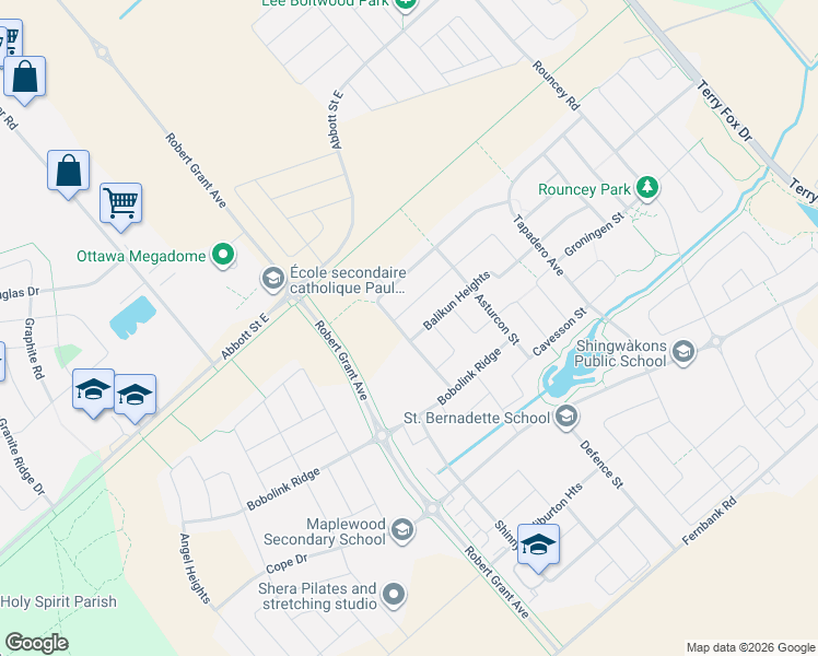 map of restaurants, bars, coffee shops, grocery stores, and more near 365 Livery Street in Ottawa