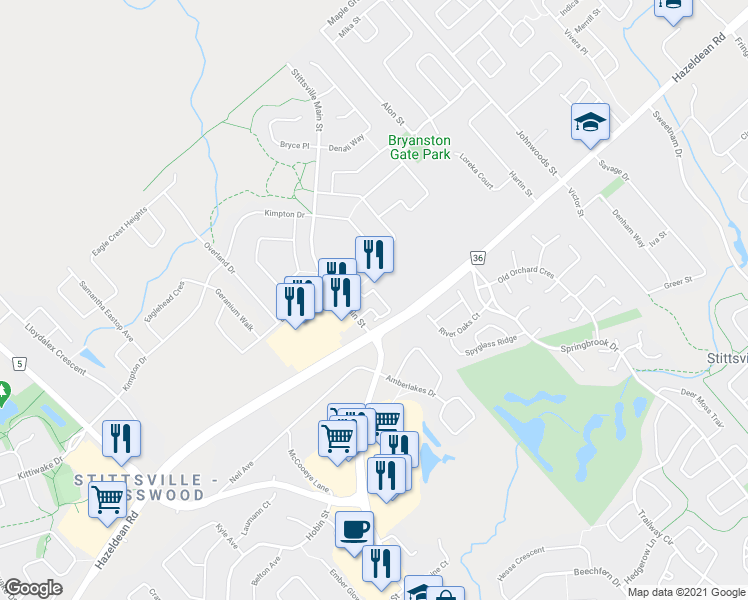 map of restaurants, bars, coffee shops, grocery stores, and more near in Ottawa