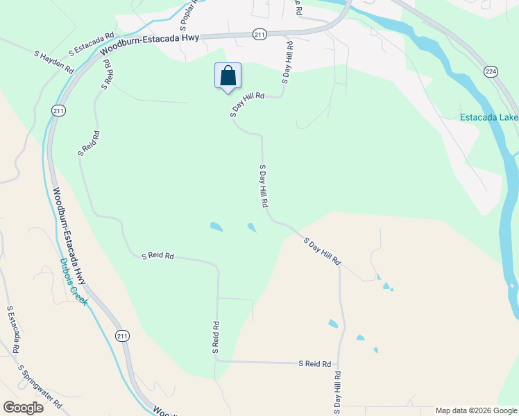 map of restaurants, bars, coffee shops, grocery stores, and more near 22967 South Day Hill Road in Estacada