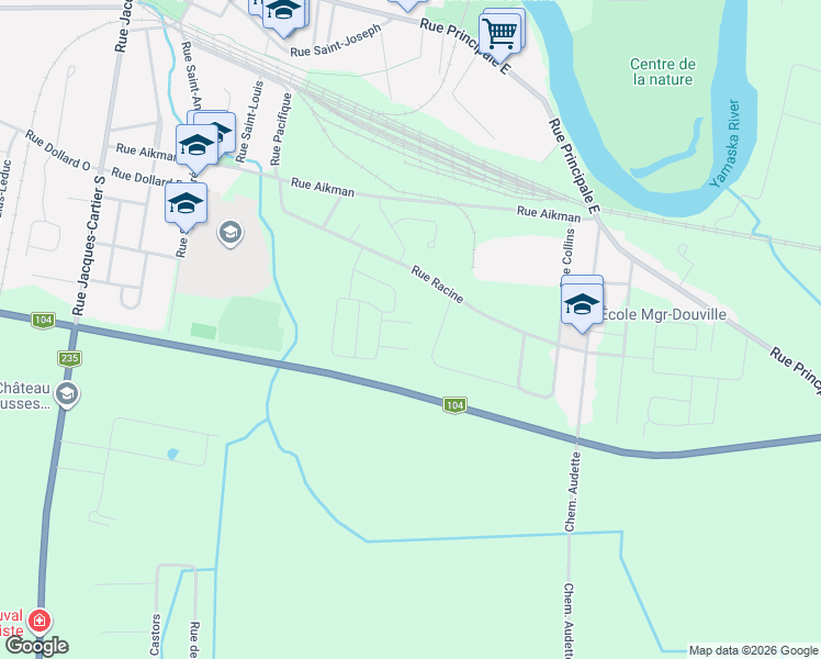 map of restaurants, bars, coffee shops, grocery stores, and more near 143 Rue des Peupliers in Farnham