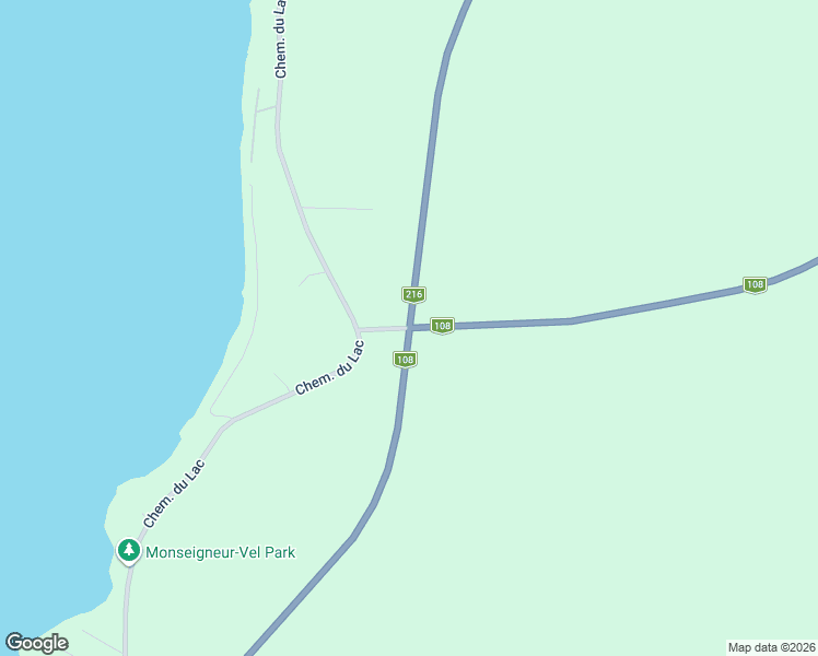 map of restaurants, bars, coffee shops, grocery stores, and more near Chemin du Lac in Estrie