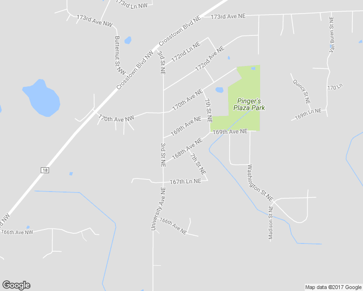 map of restaurants, bars, coffee shops, grocery stores, and more near 215 168th Avenue Northeast in Ham Lake