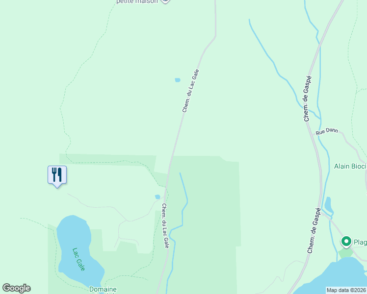 map of restaurants, bars, coffee shops, grocery stores, and more near 350 Chemin du Lac Gale in Bromont