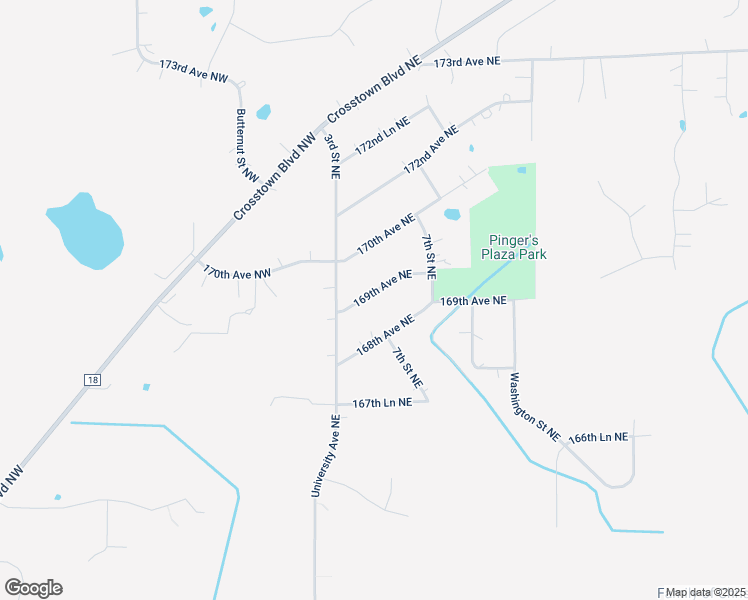 map of restaurants, bars, coffee shops, grocery stores, and more near 215 168th Avenue Northeast in Ham Lake