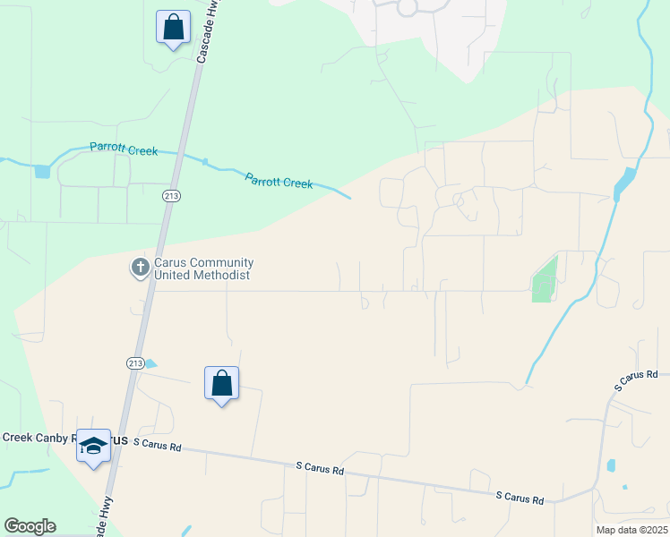 map of restaurants, bars, coffee shops, grocery stores, and more near 14959 South Kirk Road in Oregon City