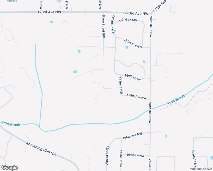 map of restaurants, bars, coffee shops, grocery stores, and more near 7881 168th Lane Northwest in Ramsey