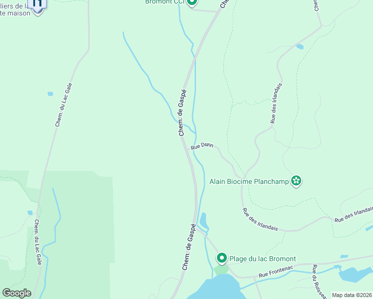 map of restaurants, bars, coffee shops, grocery stores, and more near 730 Chemin de Gaspé in Bromont
