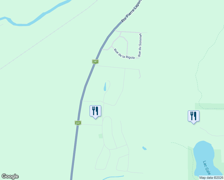map of restaurants, bars, coffee shops, grocery stores, and more near 344 Rue des Plaines in Bromont