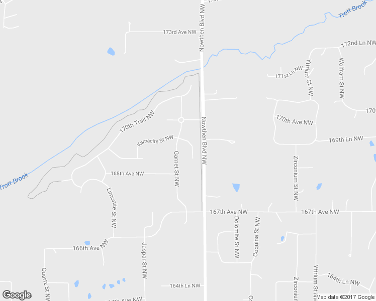 map of restaurants, bars, coffee shops, grocery stores, and more near 16904 Feldspar Street Northwest in Ramsey