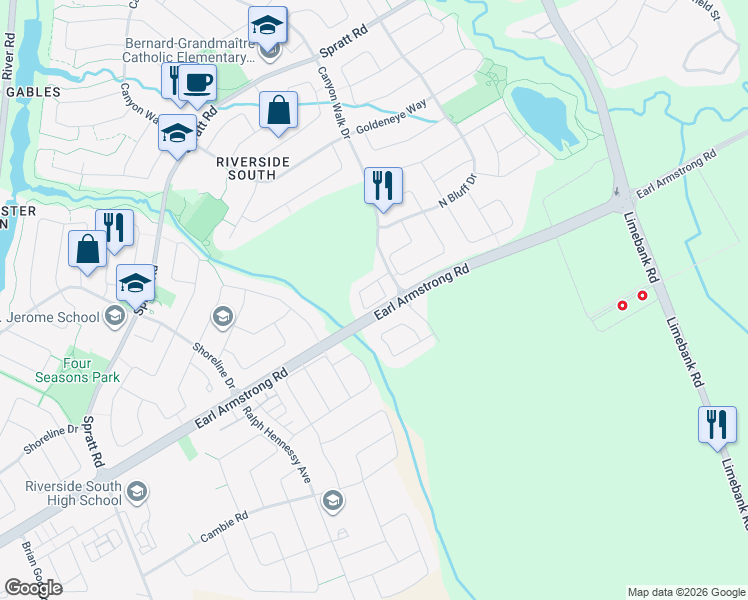 map of restaurants, bars, coffee shops, grocery stores, and more near 1065 Beryl Private in Ottawa