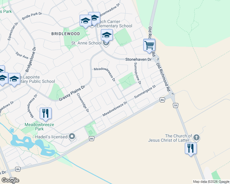 map of restaurants, bars, coffee shops, grocery stores, and more near in Ottawa