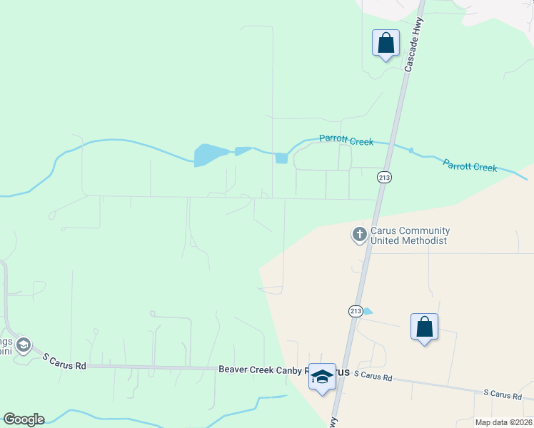 map of restaurants, bars, coffee shops, grocery stores, and more near 14212 South Mueller Road in Oregon City