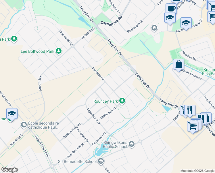 map of restaurants, bars, coffee shops, grocery stores, and more near in Ottawa