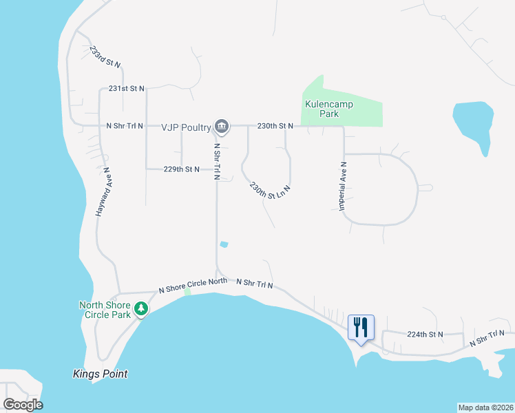 map of restaurants, bars, coffee shops, grocery stores, and more near 22780 Ideal Avenue North in Forest Lake